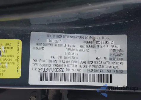 2018 Toyota Yaris Ia z USA, uszkodzony, nr VIN 3MYDLBYV7JY302950